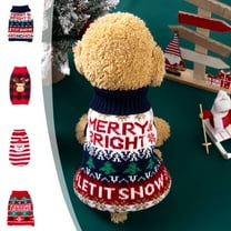 Yhmxh Christmas Dog Sweater Xmas Pet Clothes, Soft Warm Fall Winter Turtleneck Knitted Puppy Clothes Cute Reindeer Doggy Sweatshirt Vest Ugly Red Short Sleeves Clothing for Small Dog and Cat