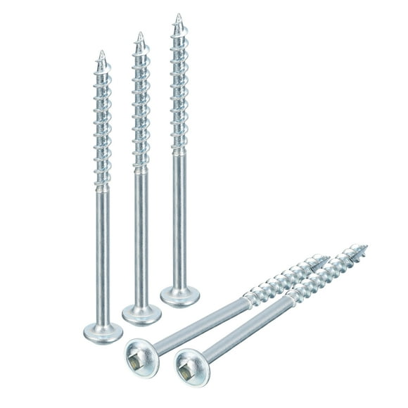 Unique Bargains #8x2-1/2" Pocket Hole Screws, 250 pack Square Drive Self Tapping Wood Screws, Zinc Plated