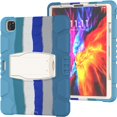 thumbnail image 2 of iPad Pro 12.9 inch 5th Generation 2021 Case,Dteck Shockproof Rubber Hybrid 3-Layer Protection Heavy Duty Case Kickstand Cover Pen Holder Design for iPad Pro 12.9" 5th Gen 2021,Colourfulblue, 2 of 6