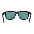thumbnail image 4 of Color Mirror Mens Sport Rectangle Horn Rim Plastic Sunglasses Matte Black - Orange Mirror, 4 of 4