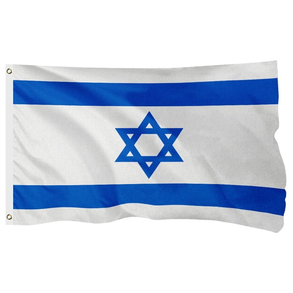 Israel Israeli Flag, 400D Heavy Duty Polyester, Double-Sided Printing, Quadruple Stitched Fly Hem, Fade Resistant, 2 Brass Grommets, National Flag of Israel for Home Outdoor