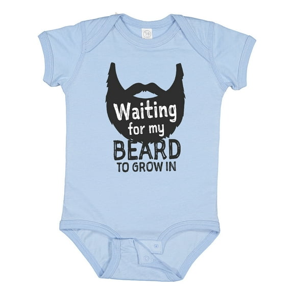 Inktastic Waiting for My Beard to Grow in Boys Baby Bodysuit