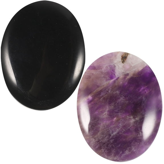 2 Pcs Stress Relief Crystal Stones Quartz Crystals Bulk Raw Office