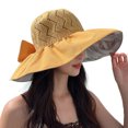 thumbnail image 1 of 56-58 cm circunferencia del sombrero femenino verano transpirable sombrero de pescador sombrero de sol con lazo de ala grande, 1 of 5