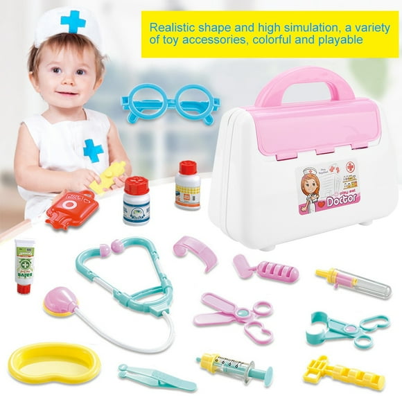 Kit Toy Toy Children Toy Kit Children Toy Tool Kit Toy Children Stethoscope Syringe Medicine Bottle Tool Kit Role Playing Game Toys Pink