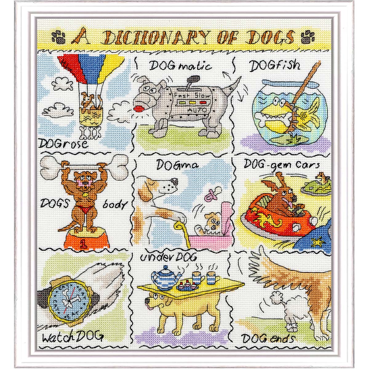 Bothy Threads Dictionary of Dogs Counted CrossStitch Kit
