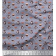 thumbnail image 1 of Soimoi Cotton Voile Fabric Dot,Coffee & Cupcake Food Print Fabric by The Yard 56 Inch Wide, 1 of 1
