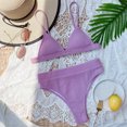thumbnail image 3 of Birdeem Women Sexy with Chest Pad without Underwire Solid Split Swimsuit, 3 of 9