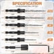 thumbnail image 2 of Countersink Drill Bit Set, 5 Pcs Woodworking Tapered Drill Bits for 4, 6, 8, 10, 12 Screws, Replace, 2 of 5