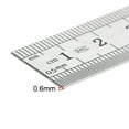 thumbnail image 2 of Unique Bargains Straight Ruler 15cm 6 Inch Meric Stainless Steel Measuring Tools with Hanging Hole 12Pcs, 2 of 4
