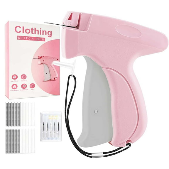 Koudindg Stitch Gun for Clothes, Mini Handheld Tagging Gun for Clothing Quick Clothing Fixer, Sewing Kit Includes 6 Ultra Fine Needle