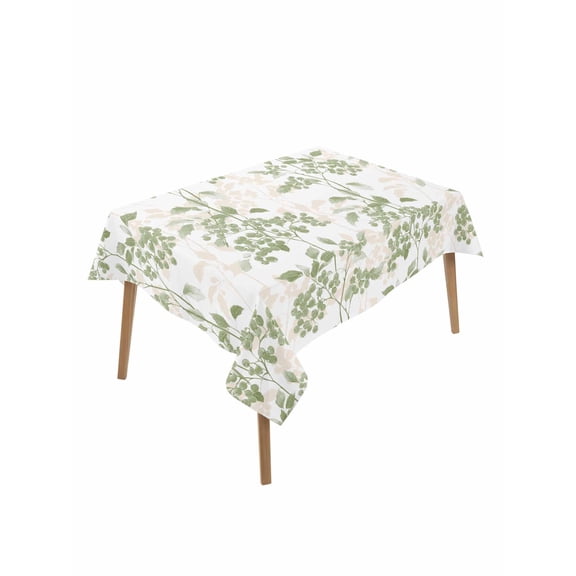 Sage Green Fruit Rectangle Tablecloth, Vintage Plant Nature Botanical Flower Waterproof & StainResistant Tablecloth, Washable Oil-proof Table Cover for Dining/Party/Wedding/Camping/Buffet 60x102 In