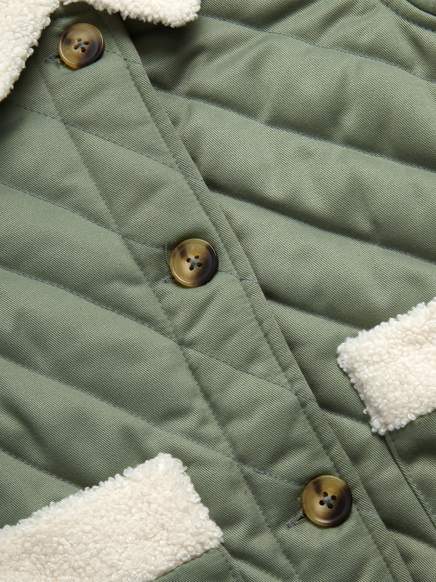 Jessica Simpson Infant and Toddler Girls' Puffer Coat with Sherpa Collar, Sizes 12-24M