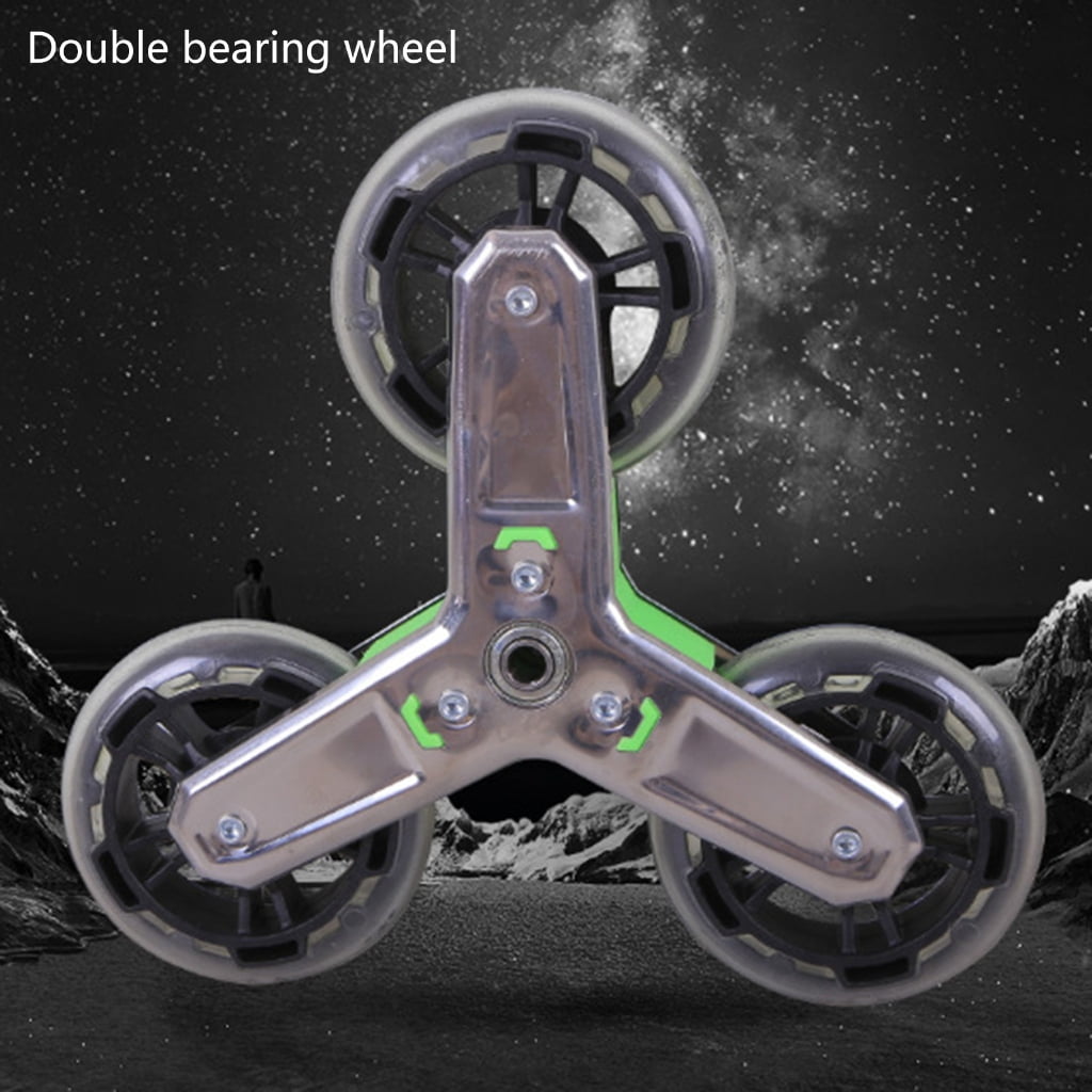 TIERPOP Steel Shopping Cart Replacement Wheel Set of 2 Triangle Casters Smooth Rolling Cart Wheel for Easy Stair Climbing