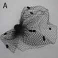 thumbnail image 1 of New White/Black/Red Ivory Bridal Net Birdcage Veils Charming Wedding Hats, 1 of 2
