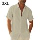thumbnail image 5 of Camisa con botones para hombre Qarigey Caqui Slim Fit M L XL XXL XXXL, 5 of 5