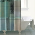 thumbnail image 2 of Ensemble de Rideau de Douche avec Doublure à Boutons-Pression, Galerie d'Art Bleu Marine Vert (5) Rideaux de Douche Doublure de Douche Réutilisable, Doublure de Douche en Polyester Décorative, 72x72 Pouces, 2 of 4