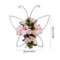 thumbnail image 3 of Generic Butterfly Shaped Wreath with Pastel Berries and Floral Spring Artificial Wreaths for Front Door Decor, 3 of 7