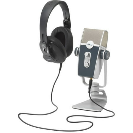 UPC: 0885038040811 | AKG Podcaster Essentials Bundle with Lyra USB Microphone and AKG K371 Headphones