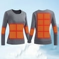 thumbnail image 3 of Felirenzacia Women's and Women's Plus Heated Thermal Shirt with 16 Heating Zones, Long Sleeve Undershirt Top for Winter Outdoor Warmth, S-5XL, 3 of 6
