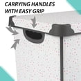 thumbnail image 5 of Simplify 1 Pack Dot Print Design Plastic Storage Tote Bin, White, 5 of 7