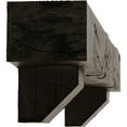 thumbnail image 4 of Ekena Millwork 8"H x 12"D x 48"W Hand Hewn Faux Wood Fireplace Mantel Kit with Ashford Corbels, Premium Walnut, 4 of 10
