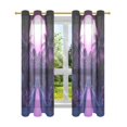 thumbnail image 7 of Yayeee Window Curtains Light Filtering 63"x52" Grommet Panel Pair Home Living Room Decor, Pink Road, 7 of 7