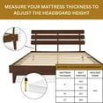 thumbnail image 5 of Dalen 45" Bed Frame Queen, Adjustable Headboard, Mid-Century, Solid Wood, Walnut, 5 of 21