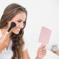 thumbnail image 3 of Unique Bargains 1pc Portable Square Handheld Mirror for Personal Grooming Pink Medium, 3 of 5