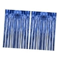 thumbnail image 4 of Abbracc 2 Pcs Rideaux à Franges en Aluminium Décoration pour Célébration Fête Scène Performance Bleu, 4 of 9