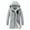 Gray, variant on IROINNID Men's Long Sleeve Shearling Thigh-Length Hooded Coat Solid Color Casual Mid Length Jacket Coats