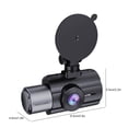 thumbnail image 3 of Vehicle Backup Camera Qwtwty Dash Cam 1.5in HD 2K Front Inside And Rear 3 Channel Car Recorder With Night Vision Loop Recording/Motion Detection /Wide Angle/Loop Recording, 3 of 7