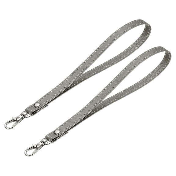 2 Pack Wristlet Strap, PU Leather Wrist Lanyard Keychain Hand Strap, Grey