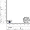 thumbnail image 6 of Gem Stone King 925 Silver and 10K Yellow Gold Blue Sapphire and White Moissanite Engagement Ring for Women | 2.66 Cttw | Oval 9X7MM | Gemstone September Birthstone | Size 5, 6 of 7