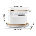thumbnail image 3 of Portable Handheld Clothes Steamer Iron, 1000W Travel Garment Wrinkle Remover, 218ML Tank, Fast Heat-Up, Dual Flat & Hanging Use, Compact for Home & Travel, White, 3 of 6