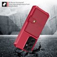 thumbnail image 4 of Feishell for Samsung Galaxy S21 Plus Wallet Case, [ S21 Plus/ + ] with ID&Credit Card Holder Slots Pockets Wallet Back Cover Stand Flip Folio Leather Magnetic Absorption Cover, Red, 4 of 7
