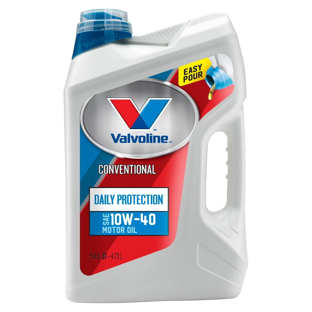 Valvoline Daily Protection SAE 10W-40 Conventional Motor Oil, Easy-Pour ...