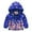 00#Dark Blue1256, variant on Infant Girl's Spring Waterproof Floral Printed Rain Jacket Long Sleeve Hooded Outdoor Outerwear Coat