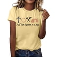 thumbnail image 1 of Mujeres Manga Corta de Verano Tops Pascua Impresa Cuello Redondo, Blusa de Moda Casual para la Primavera, 1 of 4