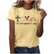 thumbnail image 1 of Mujeres Manga Corta de Verano Tops Pascua Impresa Cuello Redondo, Blusa de Moda Casual para la Primavera, 1 of 4