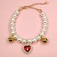 thumbnail image 1 of Collar con forma de corazón para mascotas, cadena para perros y gatos, collar Crystal Love, suministros para mascotas, joyería para mascotas, 1 of 5