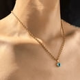 thumbnail image 2 of Collar Con Colgante De Mal De Ojo Y Elegante Cadena Torcida Xtellar doardo, 2 of 4