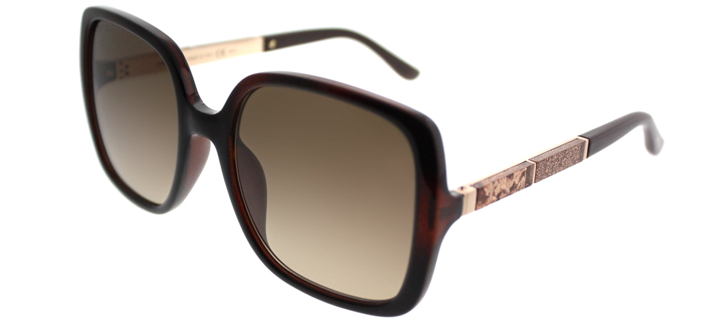 Authentic Jimmy Choo Elva//S-0FG4//HA Brown Gold Elva s Sunglasses