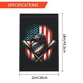 thumbnail image 3 of TEQUAN Ptriotic American Baseball Flag Garden Flags, 18 x 12 inch Double Sided Linen Outdoor Flag for Holiday Farmhouse Yard Home Decor, 3 of 7