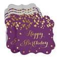thumbnail image 3 of Inkdotpot Pack Of 100 Happy Birthday Paper Tags DIY Craft Bracket Shape Real Gold Foil Hang Tags, 3 of 6