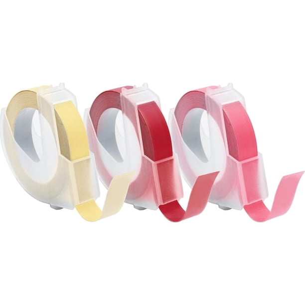 Rollos de cinta adhesiva en relieve de 0,375 pulgadas Label It Warm