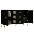 thumbnail image 2 of Castle Place Elegance Sideboard Buffet Cabinet, Black, 2 of 9