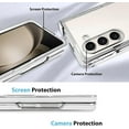 thumbnail image 5 of for Samsung Galaxy Z Fold 5 Case Plating Frame Electroplate Clear Luxury Elegant Case Camera Protector Soft TPU Shockproof Protective 3 PCS Anti-Skid Galaxy Z Fold 5 Case -Silver, 5 of 12