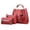 RD1, variant on Stylago 3pcs Leather Handbag and Purses Set for Women Crossbody Bags with Chain Zipper Shoulder Wallet for Ladies Travel Gift Brown
