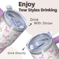 thumbnail image 4 of 20OZ Unicorn Insulated Coffee Cup with Handle and Straw Double Wall Stainless Steel Travel Mug Tumbler Ideal Presents for Women Mom Friends on Birthday Christmas Thanksgiving, 4 of 6